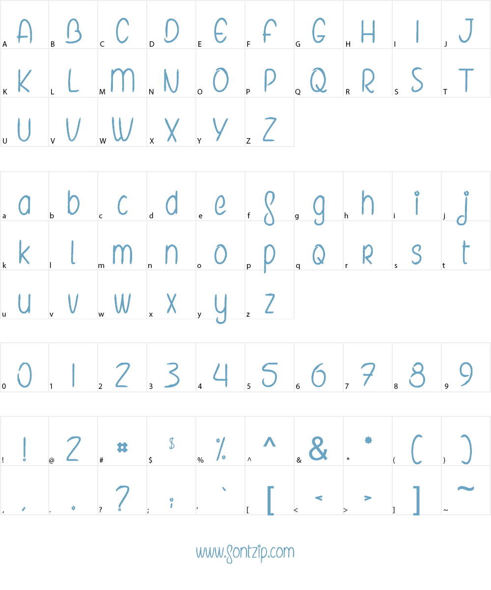 The Elves and the Secret Garden Font Character